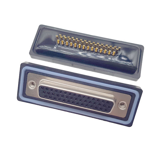 D-SUB-44P母頭焊線式高密度防水車(chē)針連接器